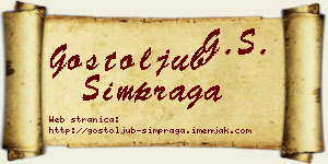Gostoljub Šimpraga vizit kartica